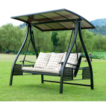 Outdoor swing aluminum alloy solar hoisting chair balcony outdoor rocking chair double leisure hanging basket adult courtyard