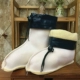 Kéo lại ủng đi mưa nam và nữ ấm tay áo cashmere trong ống mưa giày nước có thể tháo rời giày cao su cashmere đặt giày ấm