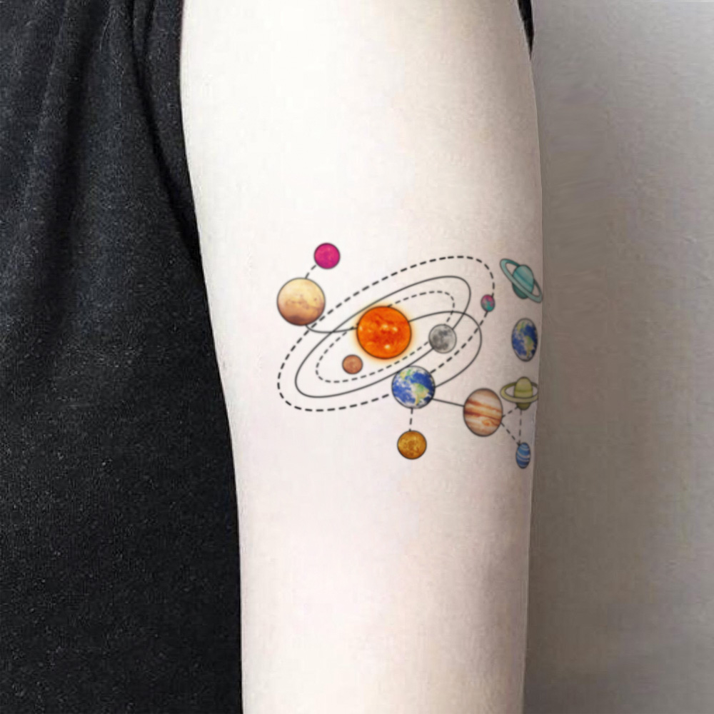 Tu Tattoo Sticker Cosmic Solar System Tattoo Waterproof Tattoo Originali Shop Touch U Tattoo Temporary Tattoos Pinkoi