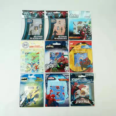 Anime Superhero Series Laser Sticker Hand Account Diary Share Sticker Children Reward Gifts 100 Dress