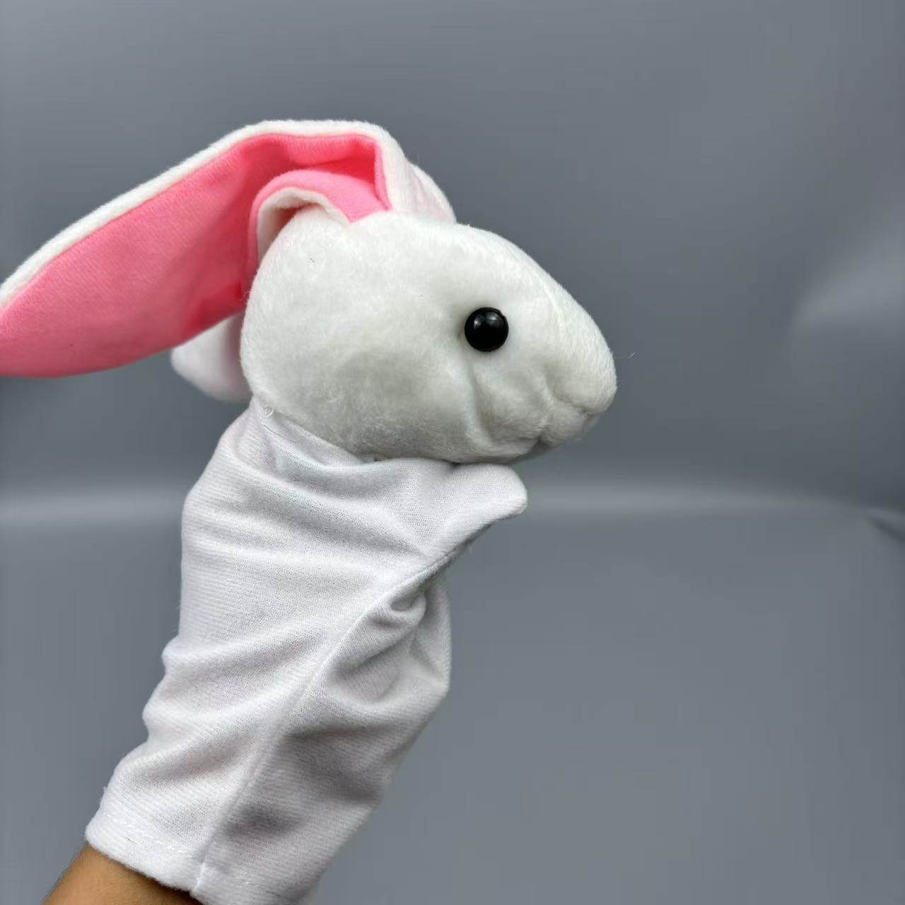 Cute bunny hand puppet toy, a good partner for children's early education