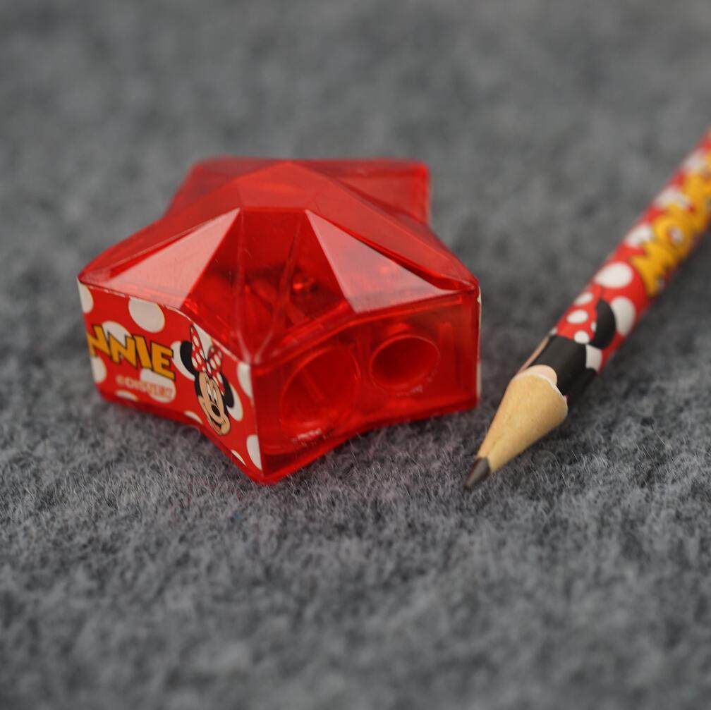 Di Family Minie Stars Pencil pencil Pencil Knife Portable Pencil Sharpened Knife Size Two Twin Holes Children Primary School Stationery