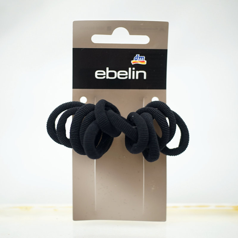 Black small elastic seamless hair ring towel ring ponytail rubber band soft and delicate hair rope