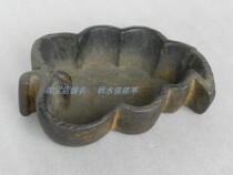 Old smoke basket Ming and Qing old wooden box old wooden piece tree leaf type wooden basket tobacco basket props old objects antiquities