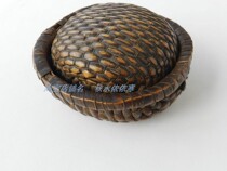 Needle basket small rattan basket folklore old objects ornaments nostalgic pineapple basket antiquities