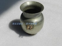 Qing Dynasty bird food cans old bronze pieces antiquities old bird utensils white copper birds