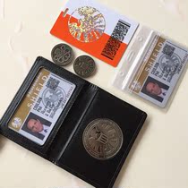 S H I E L D Agent SHIELD metal badge leather ID holder ID card set can be installed with drivers license Customizable card