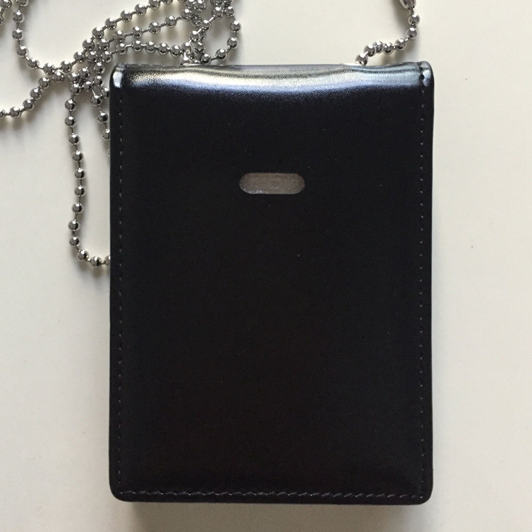 Bead chain document clip Card bag Driver's license Driving license Document clip card bag Multi-card leather wallet