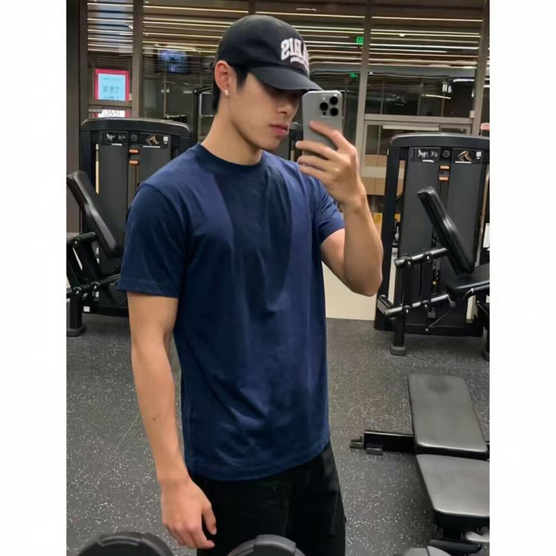 Solona Slim-Fit Quick-Dry Short-Sleeve T-Shirt for Men, Summer American Style, Shoulder-Enhancing Gym Sports Top