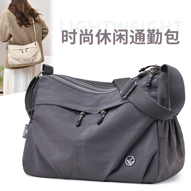 2026 New Spring/Summer Casual Minimalist Canvas Bag For Women, Lightweight Large Capacity Multi-Layer Crossbody Commuter Shoulder Bag - Thumbnail 3