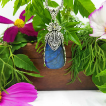 Bali artisanal rafeldspar pendant with gold pendant 925 silver pendant Nepal pendant original design