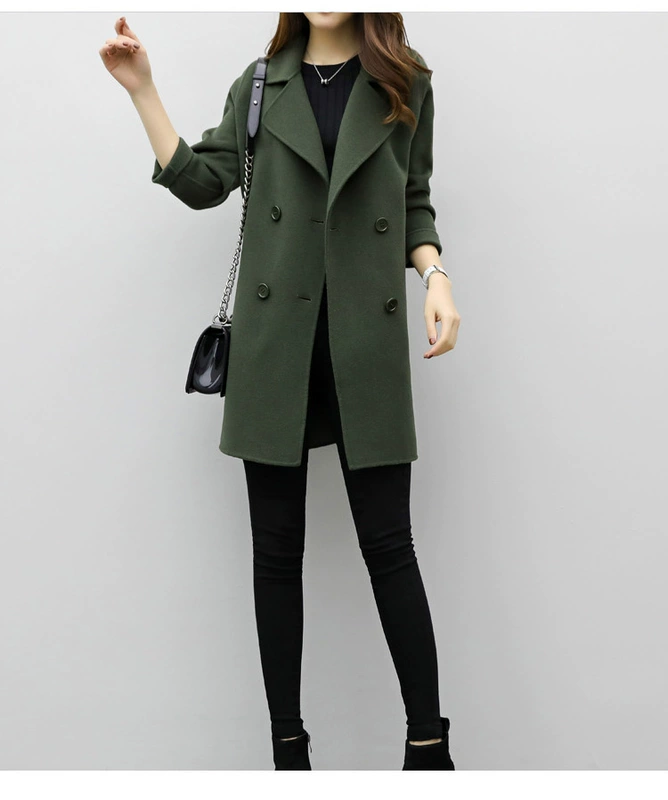 Kích thước lớn mùa đông BF mùa đông Phiên bản Hàn Quốc của nam và nữ mùa đông áo khoác dài tay siêu dài áo len cardigan mẫu đôi áo gió