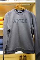 AIGLE Aigo counter domestic male round neck fleece I7681 I7682 FLEEROUND