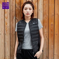 Mustmai của phụ nữ xuống vest thể thao mùa thu mùa đông vịt trắng xuống nhẹ áo khoác ấm vest ngoài trời chạy - Áo thể thao áo tank top gym