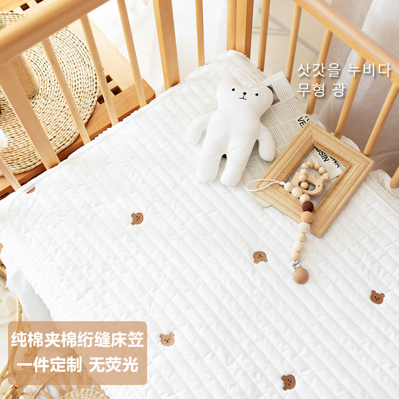 Custom Freshmen Children Bed Linen Hood Pure Cotton A Spring Autumn Summer Baby Mattress Cover Crib Ogasawara Cotton Bed