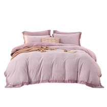 Boyang Home Textiles carved velvet milk velvet four-piece set thickened quilt cover simple sheets winter coral velvet bedding