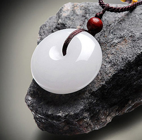 Xinjiang Hetian Jade Pingan Buckle White Jade Pingan Buckle Kunlun Ziyu Pingan Buckle Kunlun White Jade Pingan Buckle pendant