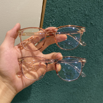 Korean version of ultra-light fashion Young reading glasses female HD retro round frame art anti-radiation anti-fatigue old vision mirror