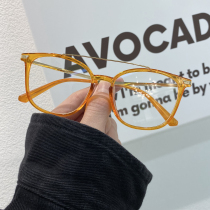 New Net red Big Frame Fashion presbyopia glasses men and women anti-blue radiation high-definition resin young age glasses