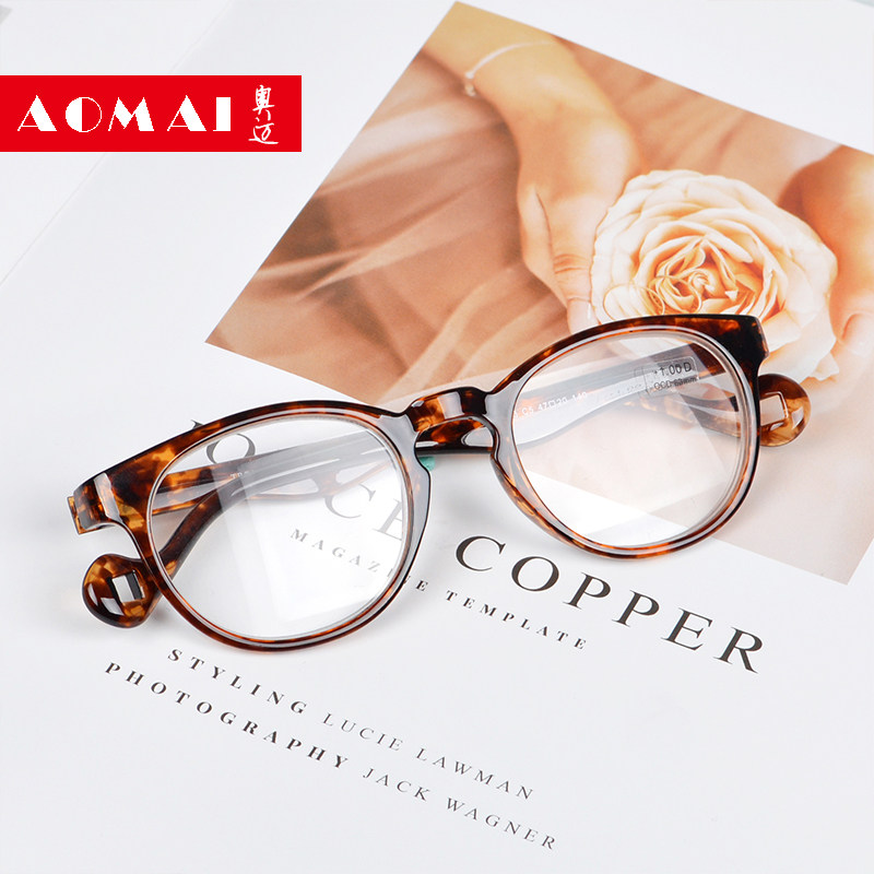 Round old men and women reading glasses imported ultra-light personality retro round frame reading glasses anti-fatigue and anti-radiation
