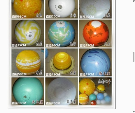 Usd 781 8 Solar System Inflatable Model Planet Air Ball