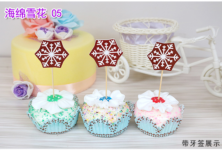 Ice romance nhầm lẫn búp bê cảnh phụ kiện bánh xốp bông tuyết xốp thẻ chèn thẻ một gói 12 đồ chơi bé gái