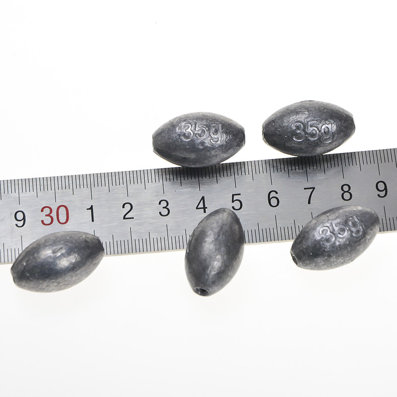 Yonghuang Lead Pendant Olive Shaped Fish Pendant Through Fishing Counterweights Lead Hand Rod ROD STONE WITH LEAD PENDANT BULK ACCESSORIES