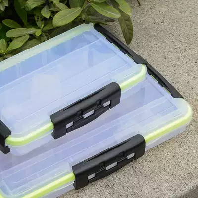 Luya bait box sequin box extra large 13 grid transparent multifunctional accessory box fishing tool box big Mino fishing gear box