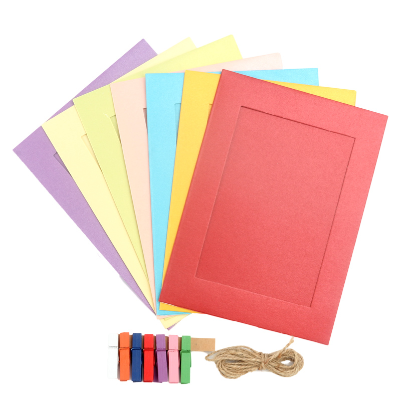 Creative Nets Red Photos Wall Clips Decoration Hemp Rope Photo Clips Room Arrangement Kraft Photo Frame Dorm Hanging Wall