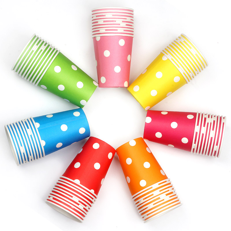 diy disposable colored paper cup dot thickened paper cup kindergarten children's educational art creative handmade materials