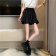 Pure Lust Skirt Female Summer Princess Elastic Waist Pleated Puff Skirt Black High Waist A-Line Skirt White Short Skirt