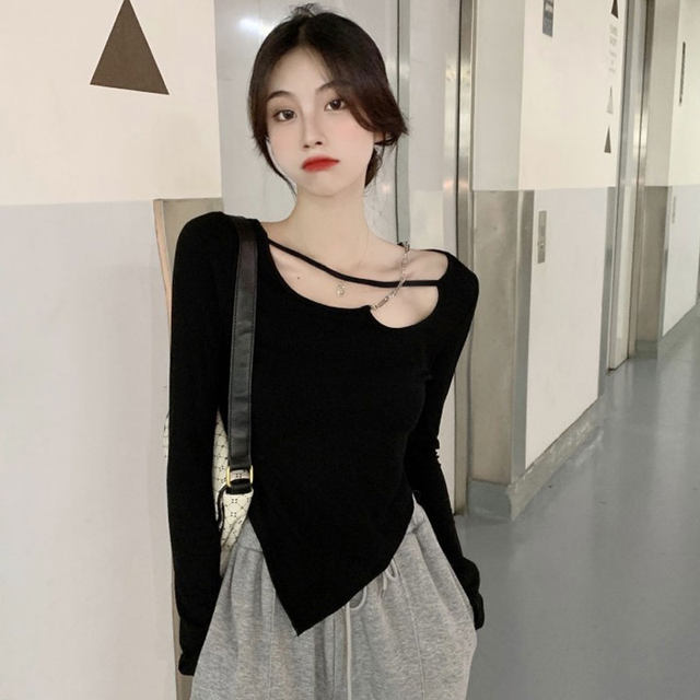 Sweet Spice Short Top Women's Clothing Design 2022 New Style Early Spring Pure Desire Chic Bottoming Shirt