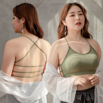 Plus size beautiful back thin summer 200 jin fat mm micro gather bra new 2021 summer thin underwear