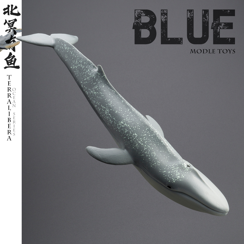 Export Artificial Marine Animal Model Blue Whale Long-Bearded Whale Marine Life Toy Children's Cognitive Gift Ornament