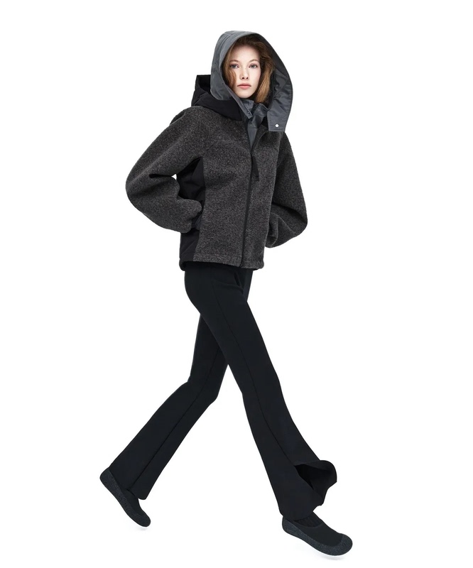 Memome Hooded Granular Fur Hooded Jacket Short Coat Memome Hooded Granular Fur Hooded Jacket Short Coat