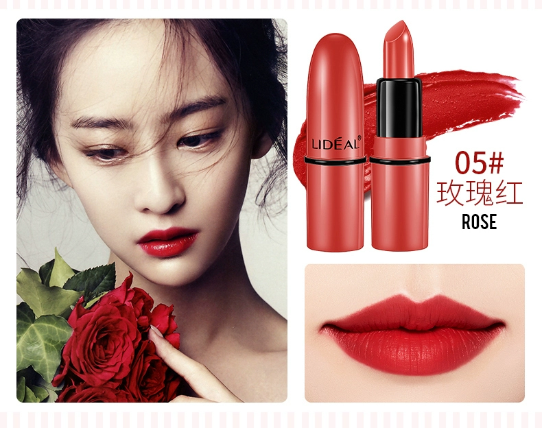 Son môi Bộ Bí Ngô Màu Bưởi Retro Red Giữ Ẩm Matte Mini Lipstick Đặt Son Môi Năm Gói