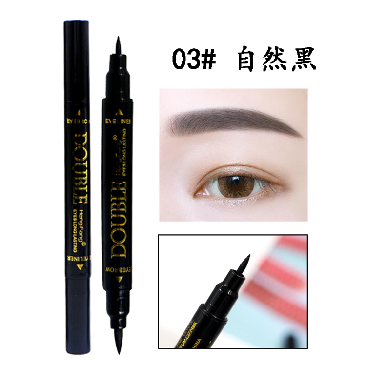 9.9 đôi đầu lỏng lông mày bút chì + bút kẻ mắt không thấm nước và mồ hôi kháng, không dễ dàng để thuốc tẩy, không nở, không thể bơi lilybyred kẻ mắt