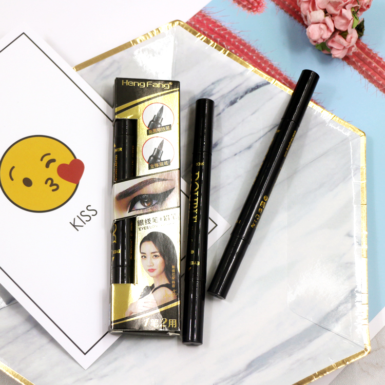 9.9 đôi đầu lỏng lông mày bút chì + bút kẻ mắt không thấm nước và mồ hôi kháng, không dễ dàng để thuốc tẩy, không nở, không thể bơi lilybyred kẻ mắt