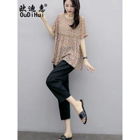 Xuân Ni 璐 của phụ nữ 槿 micro-dress Ou Dihui cotton và linen phù hợp với nữ 2019 hè mới làn sóng phiên bản Hàn Quốc rộng lớn - Quần áo ngoài trời áo thun gym nam