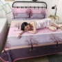Pha lê châu Âu nhung một mảnh ba mảnh bìa giường bông san hô dày nhung khăn trải giường Quilt bao gồm Hàn Quốc - Trải giường drap trải giường