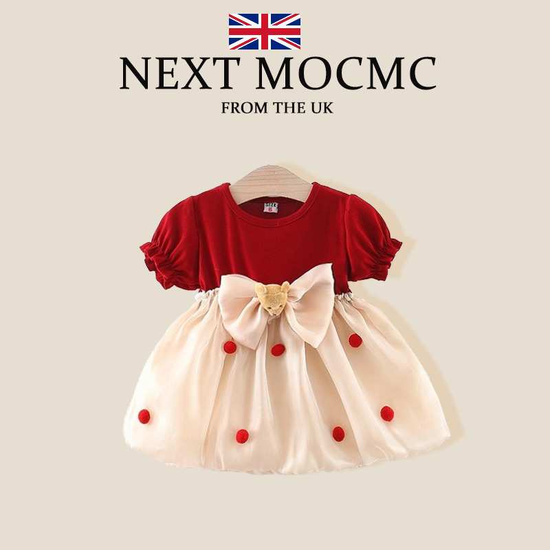 British Next Mocmc Princess Dress for Girls, New Summer Baby Tutu Skirt, One-Year-Old Baby Girl Dress