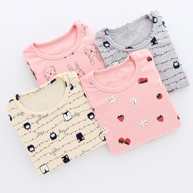 Boy girl baby boy long sleeve T-shirt pure cotton big boy autumn clothes children spring autumn baby blouses full cotton home clothes 