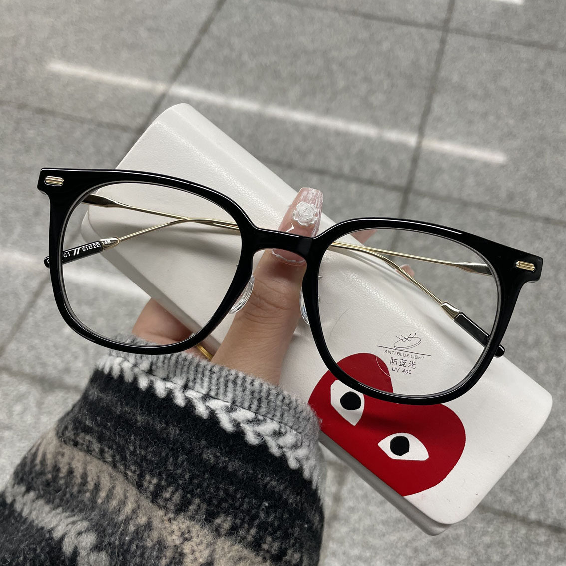 Alen Xiaohong Book New Frame Glasses Batch Could Come with Near Visibility Number of Scissor Han Glasses Artificial