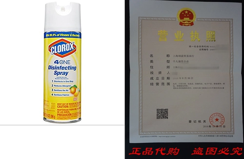 Clorox Company 31132 Disinfectant Spray, 14 унций, цитрусовые