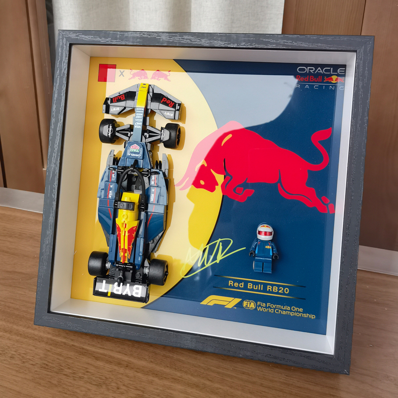 Suitable for Lego F1 Super Racing Car Speed Red Bull Display Box, Ferrari Wall-Mounted Photo Frame, Mercedes-Benz Dust-Proof Ornament