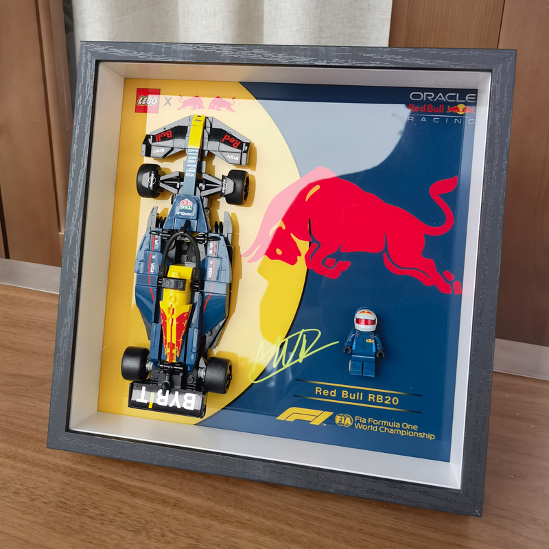 Suitable for Lego F1 Super Racing Car Speed Red Bull Display Box, Ferrari Wall-Mounted Photo Frame, Mercedes-Benz Dust-Proof Ornament Suitable for Lego F1 Super Racing Car Speed Red Bull Display Box, Ferrari Wall-Mounted Photo Frame, Mercedes-Benz Dust-Proof Ornament