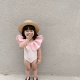 Вместительный и большой розовый брендовый купальник для девочек