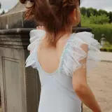 Летний розовый раздельный купальник для девочек для плавания