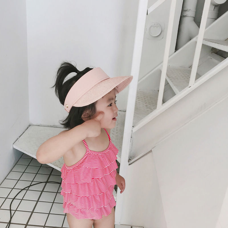 Đồ bơi mới cho bé gái 2019 INS bé gái lớn trẻ em sọc sọc áo tắm một mảnh áo tắm cho bé bộ đồ bơi nàng tiên cá