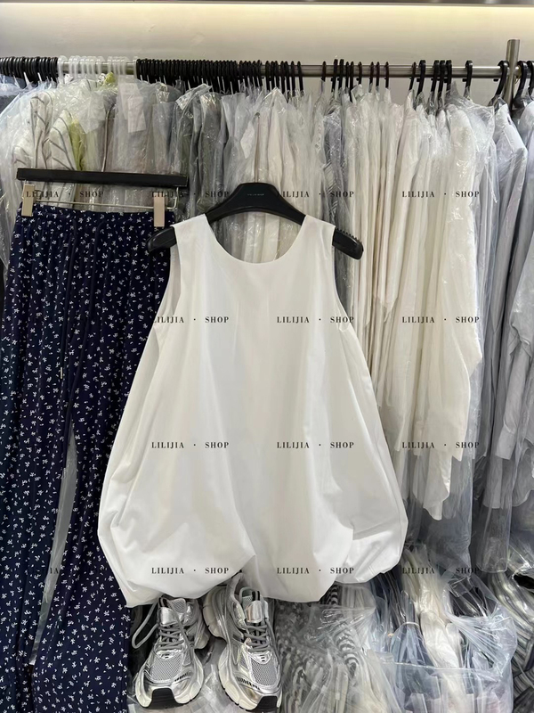 Korean Dongdaemun Women's Clothing Summer New Sweet and Age-Reducing White Floral Skirt Niche Outerwear Sleeveless Tank Top